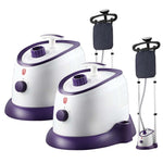 SOGA 2X Garment Steamer Vertical Twin Pole Clothes 1700ml 1800w Professional Steaming Kit Purple GARMENTSTEAMERTWINPOLEPURPLEX2