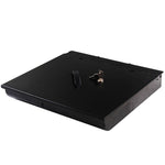 SOGA 4 Bills 8 Coins Cash Tray With Lockable Lid Heavy Duty Spare Cash Tray Black CASHDRAWERWITHLID