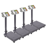 SOGA 4X 300kg Electronic Digital Platform Scale Computing Shop Postal Weight Black 300KGPLATFORMSCALESBLACKX4