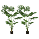 SOGA 2X 180cm Artificial Natural Green Fan Palm Tree Fake Tropical Indoor Plant Home Office Decor APLANTSKS18010X2