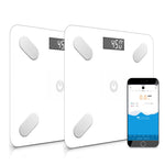 SOGA 2X Wireless Bluetooth Digital Body Fat Scale Bathroom Weighing Scales Health Analyzer Weight SCALEBLUETOOTHBGWHITEX2