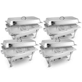 SOGA 4X 4.5L Dual Tray Stainless Steel Chafing Food Warmer Catering Dish CHAFINGDISH56302X4