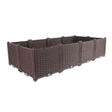 SOGA 160cm Raised Planter Box Vegetable Herb Flower Outdoor Plastic Plants Garden Bed Deepen PLANTBOX8D