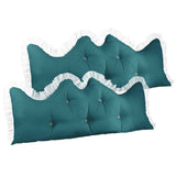 SOGA 2X 120cm Blue-Green Princess Bed Pillow Headboard Backrest Bedside Tatami Sofa Cushion with PILLOWSLK120BLUEX2