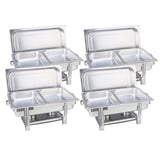 SOGA 4X Stainless Steel Chafing Double Tray Catering Dish Food Warmer CHAFINGDISH56082X4