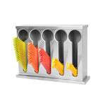 SOGA Stainless Steel Buffet Restaurant Spoon Utensil Holder Storage Rack 5 Holes CUTLERYHOLDER4632