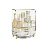 SOGA 3 Tier Transparent Multifunctional Countertop Cosmetic Storage Makeup Perfume Skincare Display BATHC125