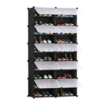 SOGA 10 Tier 2 Column Shoe Rack Organizer Sneaker Footwear Storage Stackable Stand Cabinet Portable SHOEBOX210