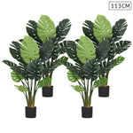 SOGA 4X 113cm Artificial Indoor Potted Turtle Back Fake Decoration Tree Flower Pot Plant APLANTFHGP11310X4