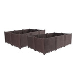 SOGA 2X 120cm Raised Planter Box Vegetable Herb Flower Outdoor Plastic Plants Garden Bed Deepen PLANTBOX6DX2