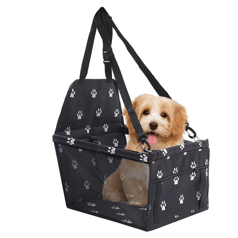 SOGA Waterproof Pet Booster Car Seat Breathable Mesh Safety Travel Portable Dog Carrier Bag Black CARPETBAG013BLK