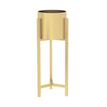 SOGA 60cm Gold Metal Plant Stand with Flower Pot Holder Corner Shelving Rack Indoor Display FPOTH62GLD