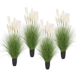 SOGA 4X 110cm Artificial Indoor Potted Reed Bulrush Grass Tree Fake Plant Simulation Decorative APLANTFH6022X4