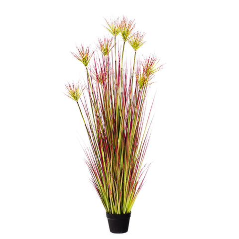 SOGA 150cm Purple-Red Artificial Indoor Potted Papyrus Plant Tree Fake Simulation Decorative APLANTFH60339