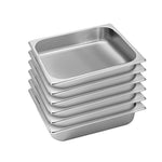 SOGA 6X Gastronorm GN Pan Full Size 1/2 GN Pan 6.5cm Deep Stainless Steel Tray GASTRONORMPANS5409X6