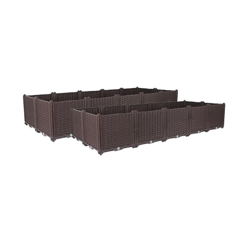 SOGA 2X 200cm Raised Planter Box Vegetable Herb Flower Outdoor Plastic Plants Garden Bed Deepen PLANTBOX10DX2