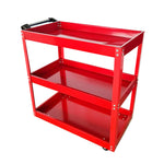 SOGA 3 Tier Tool Storage Cart Portable Service Utility Heavy Duty Mobile Trolley Red TOOLCART604