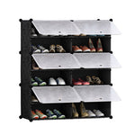 SOGA 6 Tier 2 Column Shoe Rack Organizer Sneaker Footwear Storage Stackable Stand Cabinet Portable SHOEBOX206