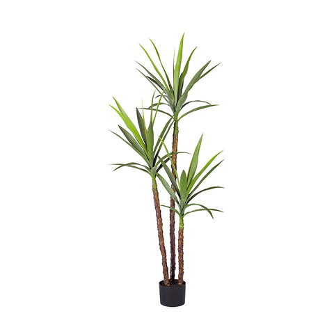 SOGA 150cm Artificial Natural Green Dracaena Yucca Tree Fake Tropical Indoor Plant Home Office Decor APLANTJL1503Q