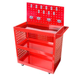 SOGA 3 Tier Tool Storage Cart Portable Service Utility Heavy Duty Mobile Trolley with Porous Side TOOLCART607