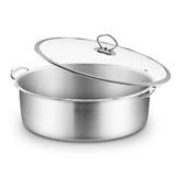 SOGA Stainless Steel 28cm Casserole With Lid Induction Cookware CASSEROLESS422628CM