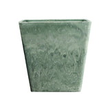 SOGA 27cm Green Grey Square Resin Plant Flower Pot in Cement Pattern Planter Cachepot for Indoor FPOTH2764