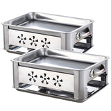 2X 36CM Portable Stainless Steel Outdoor Chafing Dish BBQ Fish Stove Grill Plate CHAFINGDISHFISH36CMX2