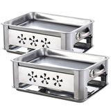 2X 45CM Portable Stainless Steel Outdoor Chafing Dish BBQ Fish Stove Grill Plate CHAFINGDISHFISH45CMX2