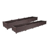 SOGA 2X 200cm Raised Planter Box Vegetable Herb Flower Outdoor Plastic Plants Garden Bed PLANTBOX5AX2