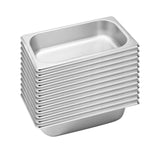 SOGA 12X Gastronorm GN Pan Full Size 1/3 GN Pan 6.5 cm Deep Stainless Steel Tray GASTRONORMPANS5415X12A