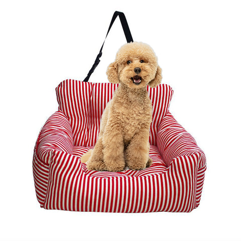 SOGA Red Pet Car Seat Sofa Safety Soft Padded Portable Travel Carrier Bed CARPET250