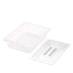 SOGA 65mm Clear Gastronorm GN Pan 1/2 Food Tray Storage with Lid VICPANS1415WLIDX1