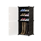 SOGA 4 Tier Shoe Rack Organizer Sneaker Footwear Storage Stackable Stand Cabinet Portable Wardrobe SHOEBOX100