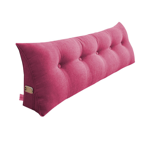 SOGA 120cm Pink Triangular Wedge Bed Pillow Headboard Backrest Bedside Tatami Cushion Home Decor PILLOWFAB120RED