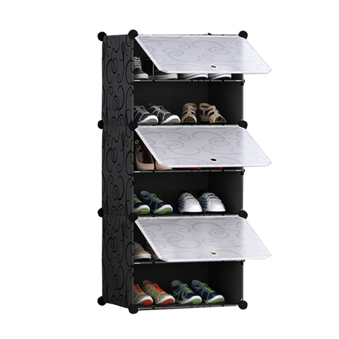 SOGA 6 Tier Shoe Rack Organizer Sneaker Footwear Storage Stackable Stand Cabinet Portable Wardrobe SHOEBOX106