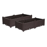 SOGA 2X 80cm Raised Planter Box Vegetable Herb Flower Outdoor Plastic Plants Garden Bed PLANTBOX2AX2