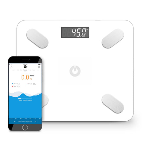 SOGA Wireless Bluetooth Digital Body Fat Scale Bathroom Weighing Scales Health Analyzer Weight White SCALEBLUETOOTHBGWHITE