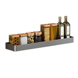 SOGA 32cm Black Wall-Mounted Rectangular Kitchen Spice Storage Organiser Space Saving Condiments TAN1020