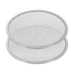 SOGA 2X 8-inch Round Seamless Aluminium Nonstick Commercial Grade Pizza Screen Baking Pan PIZZASCREEN11703X2