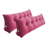 SOGA 2X 120cm Pink Triangular Wedge Bed Pillow Headboard Backrest Bedside Tatami Cushion Home Decor PILLOWFAB120REDX2