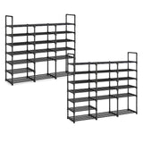 SOGA 2X 19-Shelf Tier Shoe Storage Shelf Space-Saving Caddy Rack Organiser with Handle RACK0004X2