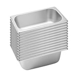 SOGA 12X Gastronorm GN Pan Full Size 1/3 GN Pan 10cm Deep Stainless Steel Tray GASTRONORMPANS5416X12