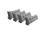 SOGA 4X 120cm Silver Triangular Wedge Bed Pillow Headboard Backrest Bedside Tatami Cushion Home PILLOWFAB120SILVERX4