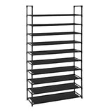 SOGA 10 Tier Shoe Storage Shelf Space-Saving Caddy Rack Organiser with Handle RACK0008