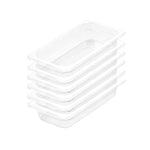 SOGA 65mm Clear Gastronorm GN Pan 1/3 Food Tray Storage Bundle of 6 VICPANS1421X6