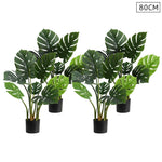 SOGA 4X 80cm Artificial Indoor Potted Turtle Back Fake Decoration Tree Flower Pot Plant APLANTFHGP8007X4