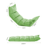 SOGA Foldable Tatami Floor Sofa Bed Meditation Lounge Chair Recliner Lazy Couch Green LOUNGELEATHERGREEN