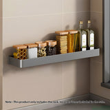 SOGA 52cm Black Wall-Mounted Rectangular Kitchen Spice Storage Organiser Space Saving Condiments TAN1022