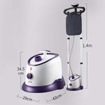 SOGA 2X Garment Steamer Vertical Twin Pole Clothes 1700ml 1800w Professional Steaming Kit Purple GARMENTSTEAMERTWINPOLEPURPLEX2