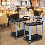 SOGA 2 Tier Food Trolley Portable Kitchen Cart Multifunctional Big Utility Service with wheels FOODCART1521